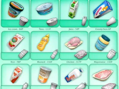 Supermarket Gluttony Pack Low-poly 3D model