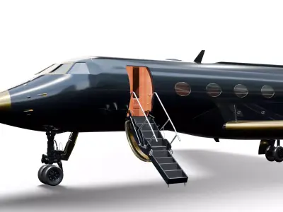 Private Jet 3D Model Animated 3D model