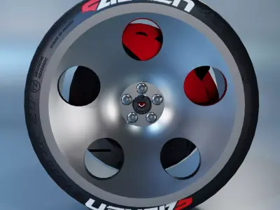 Vossen Lamborghini Wheel Low-poly 3D model