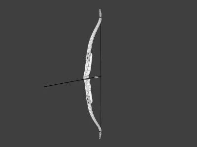 Recurve Bow Low-poly 3D model