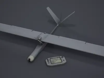 CH-802 China UAV Low-poly 3D model