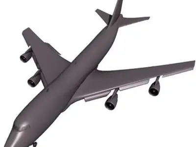 Detailed Dark Airplane 3D model