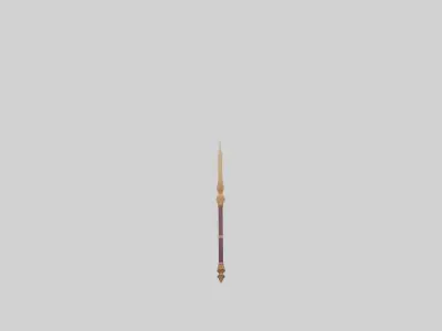 Golden Gaming Spear AAA Weapon 3D model