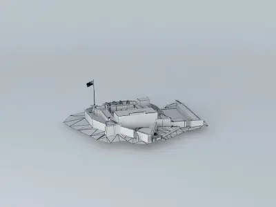 Fort Christiansvaern  Christiansted St Croix USVI 3D model