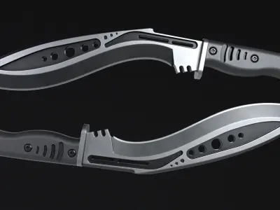 M48-kurki-Knife Low-poly 3D model