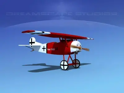 Fokker DVIII V10 3D model