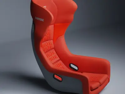 BRIDE MAXIS III Racing Bucket Seat Low-poly 3D model