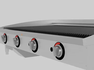 Commercial Charbroiler Grill 3D model