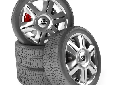 Volkswagen Passat Wheel 3D model