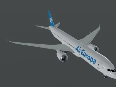 Aer Europa Boeing 787-9 Dreamliner 3d model Low-poly 3D model