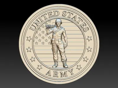 US Soldier  Vietnam  3D STL Model for CNC Router Engraver 3D model