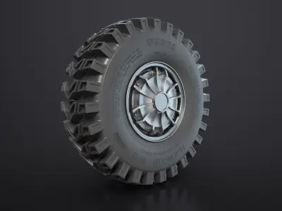 Off-Road Electric-Motor Wheel 3D model