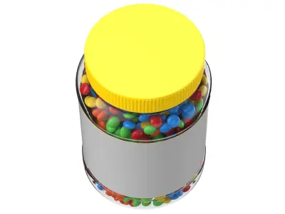 Candy Jar White Label 3D model