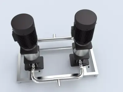 High Pressure Feed Filter Pump Low-poly 3D model