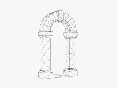 Ancient Stone Arch Low-poly 3D model