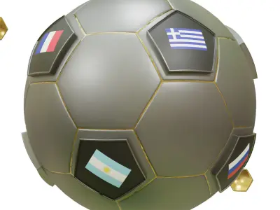 Customizable 3D Animated Football Product Showcase Version 3D model