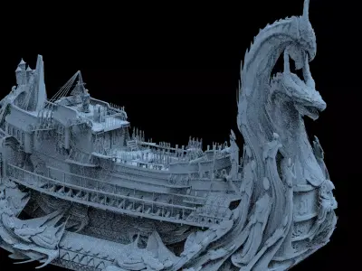 Kharon the Ferryman Ship 3D model