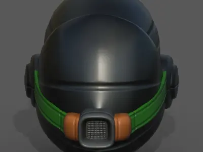 Gas mask helmet scifi fantasy armor hats military Low-poly 3D model