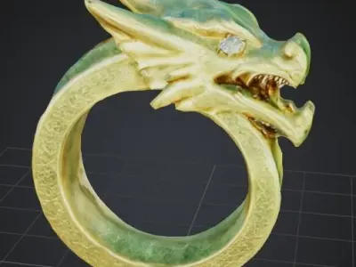 Dragon ring 3D print model