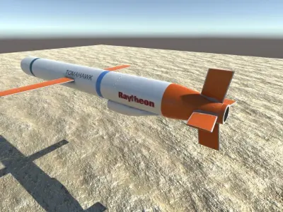 Low Poly Missile Pack Low-poly 3D model