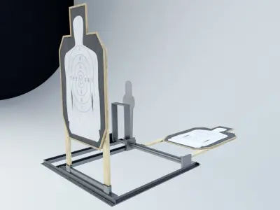 Police Shooting Target Low-poly 3D model