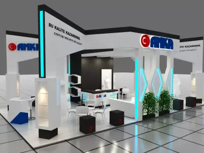 Exhibition Stand - ST0026 3D model