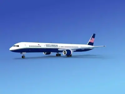 Boeing 757-300 North American 3D model