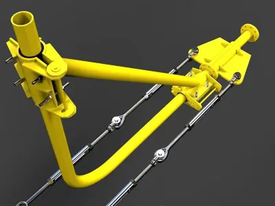 Riser clamp at mudslide Free 3D model