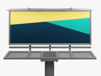 Billboard on pole 3D model