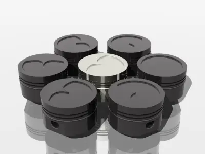 Piston head Free 3D model