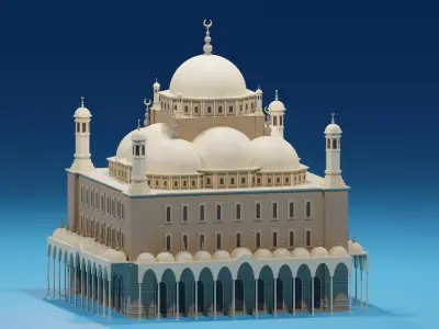 Cartoon Mosque Of Muhammad Ali 3D model