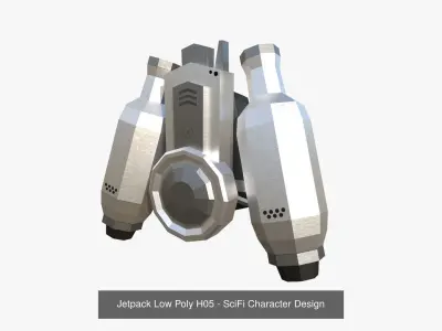 05 Jetpack Low Poly H Collection - SciFi Character Design 