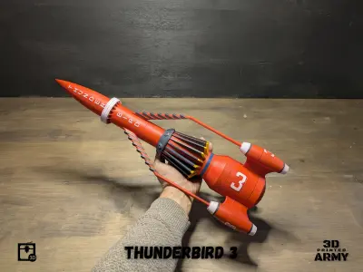 THUNDERBIRD 3 rocket -STL files for 3D printing 3D print model