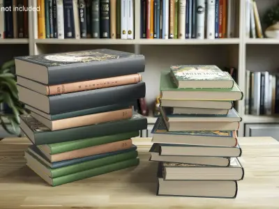 Horror Books Pile 3D model