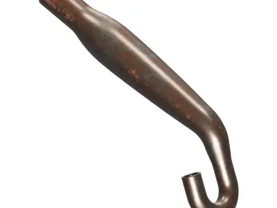 Rusty Exhaust Muffler Pipe 3D model