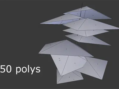 low poly forest tree 1 Low-poly 3D model