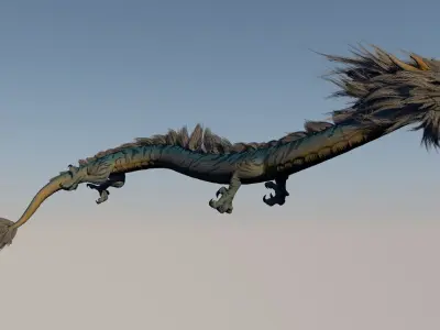 Chinese dragon Low-poly 3D model