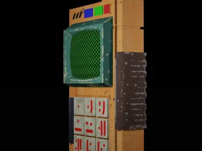 Transmitter walkie talkie Low-poly 3D model