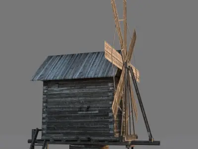 Windmill on Kizhi Island 3D model