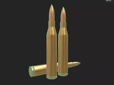 65x68mm Ammo Low-poly 3D model