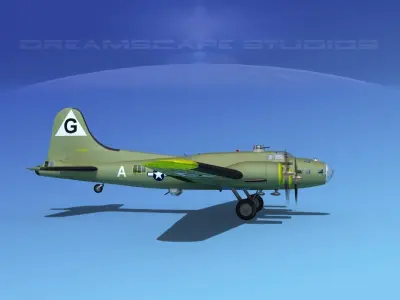 Boeing B-17F Flying Fortress HP V04 3D model