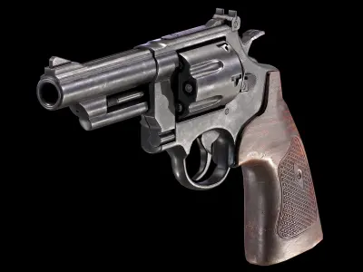 PISTOL WEAPON PACK LOW-POLY PBR Low-poly 3D model