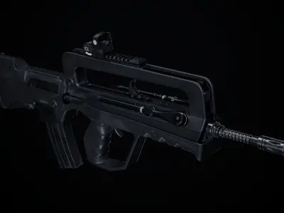 Famas G2 PBR Low-poly 3D model