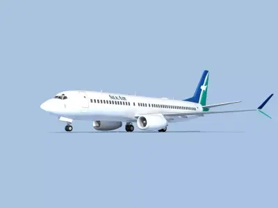 Boeing 737-800 Max Silk Air 3D model