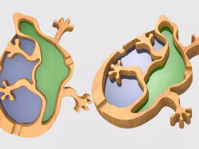 LIZARD ASHTRAY Free 3D print model