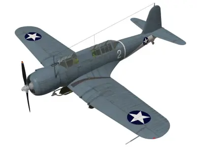 Chance Vought SB2U-3 Vindicator 3D model