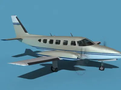 Piper PA-31-350 Navajo Chieftain V13 3D model