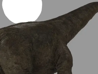 Alamosaurus dinosaur Low-poly 3D model