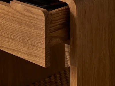  Modern Wooden Side Table 3D Model Free low-poly 3D model