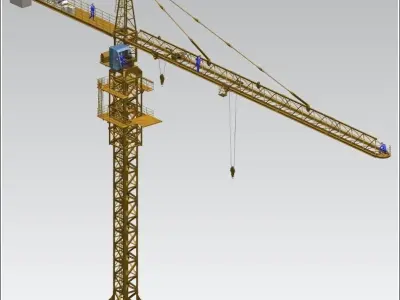 TOWER CRANE -ASSEMBLY- Free 3D model